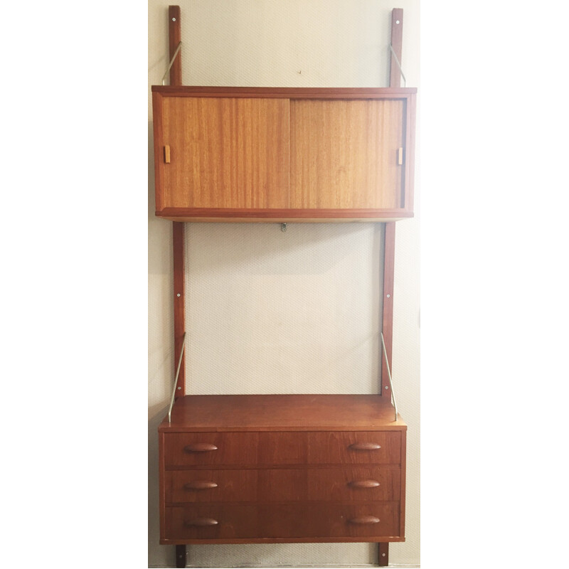 Scandinavian hanging shelf unit - 1960s