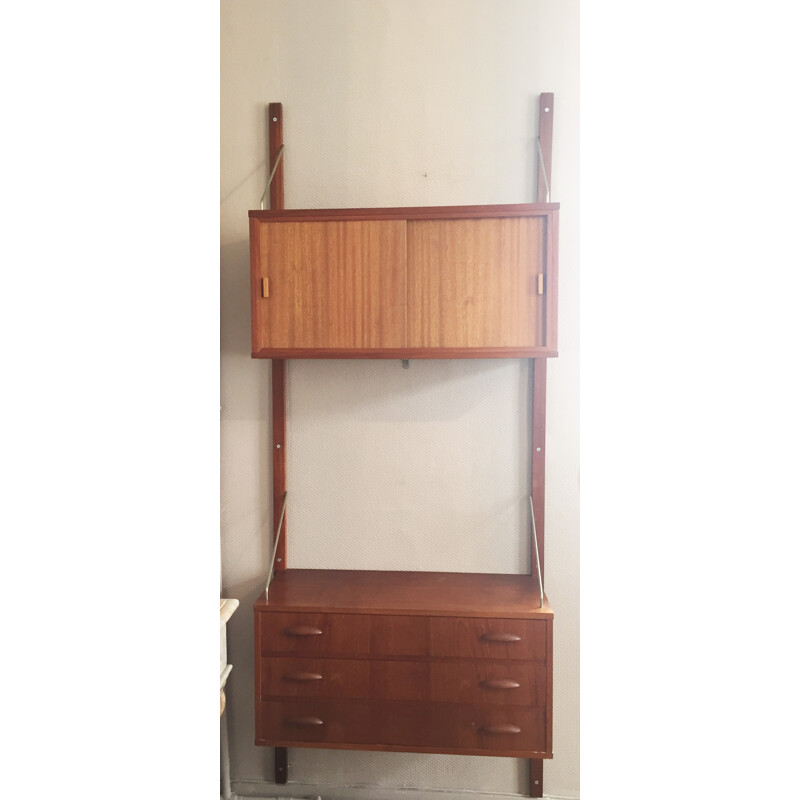 Scandinavian hanging shelf unit - 1960s