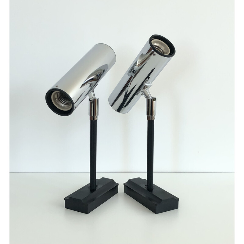 Pair of vintage wall lamps 7100 from Erco, Germany 1970s