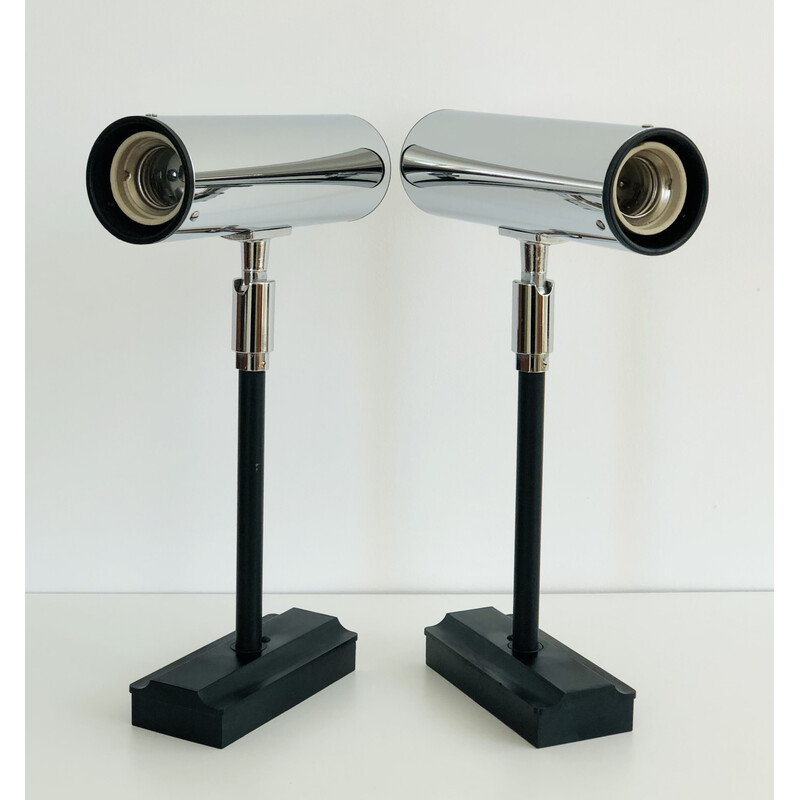 Pair of vintage wall lamps 7100 from Erco, Germany 1970s