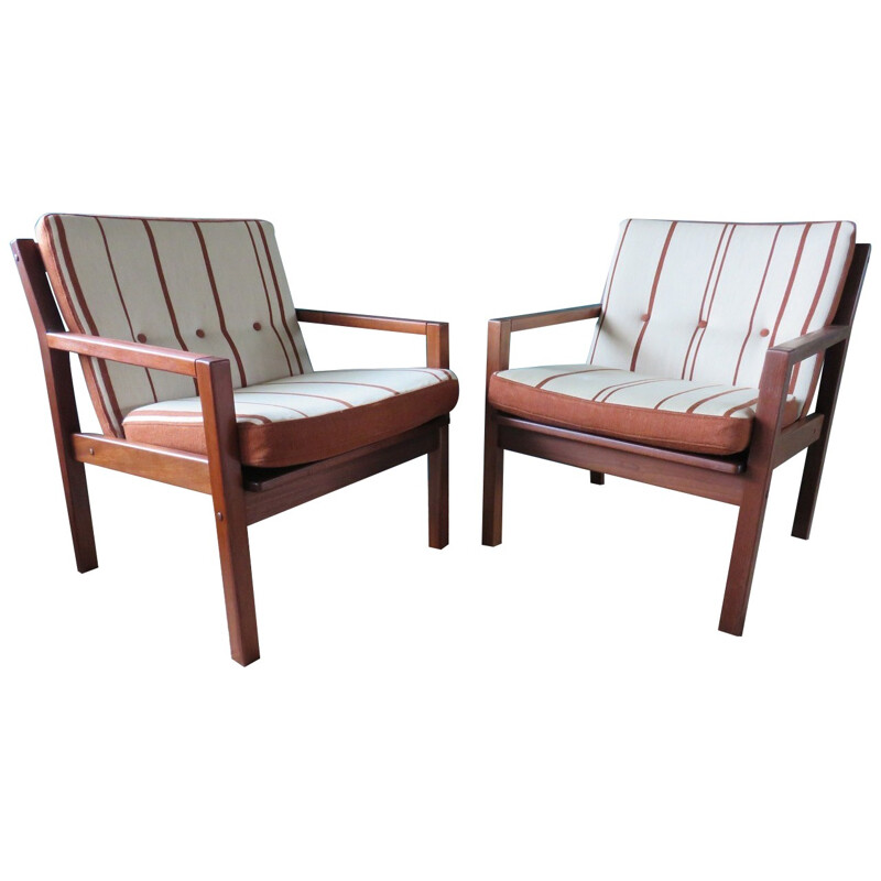 Pair of Danish armchairs in teak - 1960s