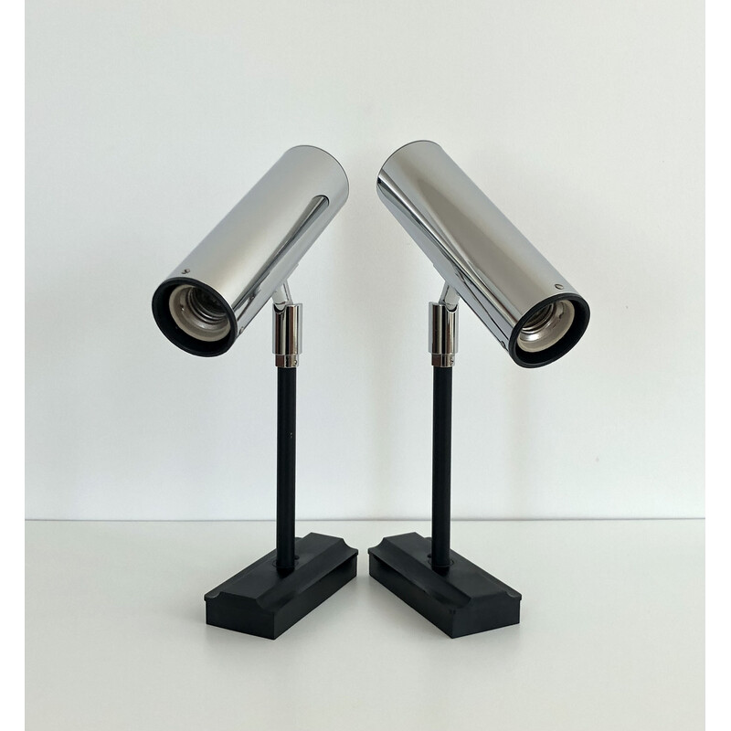 Pair of vintage wall lamps 7100 from Erco, Germany 1970s