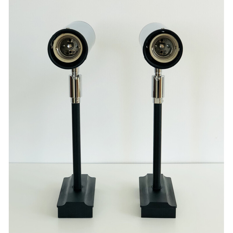 Pair of vintage wall lamps 7100 from Erco, Germany 1970s