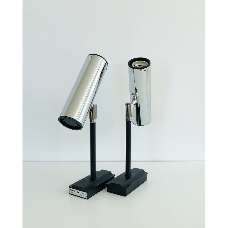 Pair of vintage wall lamps 7100 from Erco, Germany 1970s