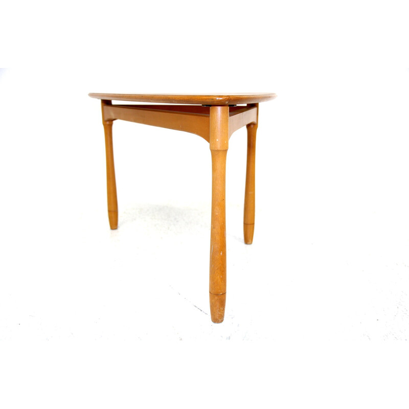 Vintage teak and beechwood coffee table, Sweden 1950s