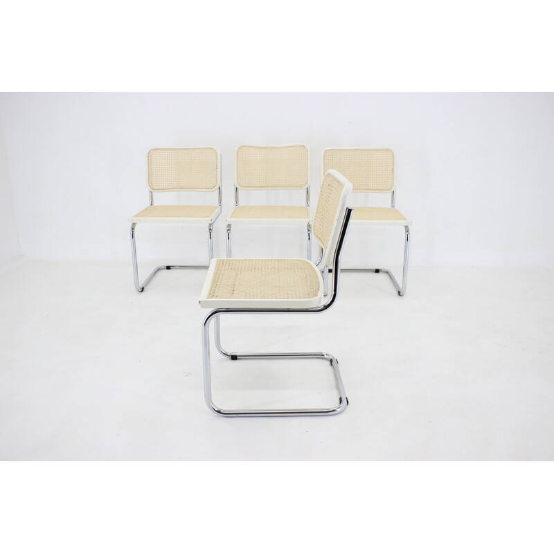 Set di 4 sedie vintage "Cesca" in rattan di Marcel Breuer, Italia anni '70