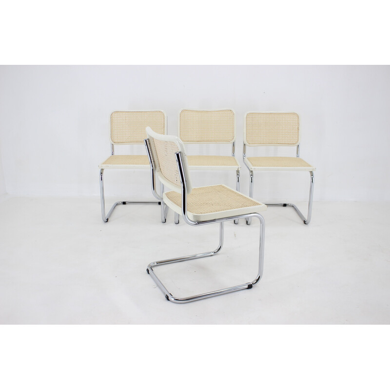 Set di 4 sedie vintage "Cesca" in rattan di Marcel Breuer, Italia anni '70