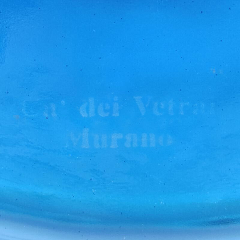 Horloge murale vintage en verre de Murano par Cà Dei Vetrai, Italie 1960