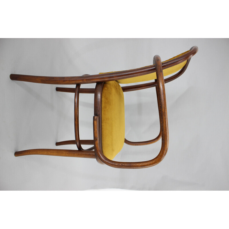 Vintage gebogen houten Ton fauteuil, 1970