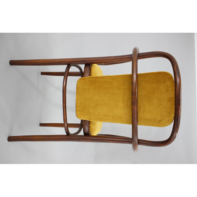 Vintage gebogen houten Ton fauteuil, 1970