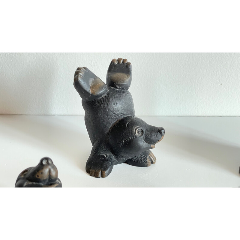 Set of 4 vintage plaster moles by Gilde Handwerk, Germany