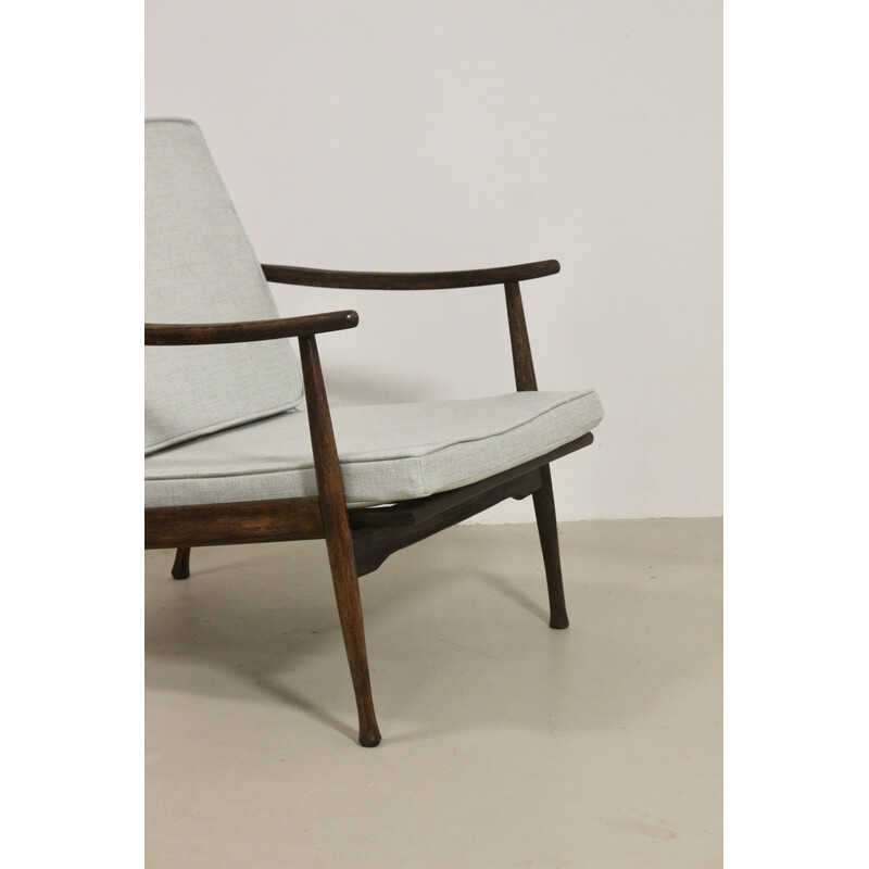 Scandinavian vintage armchair with curved arms, 1960