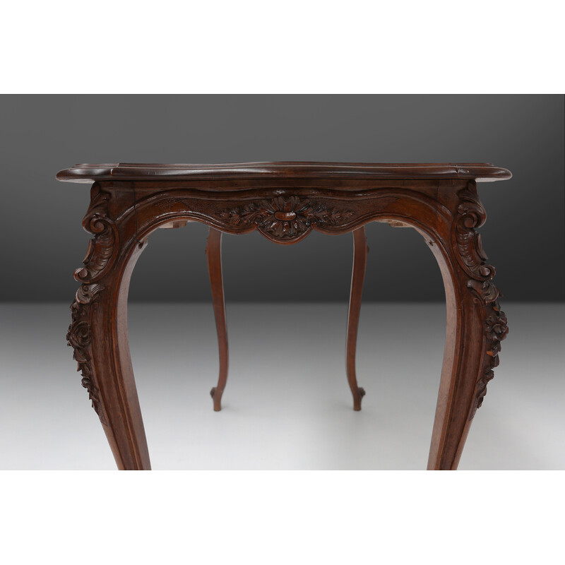 Mesa auxiliar vintage de madera, 1890