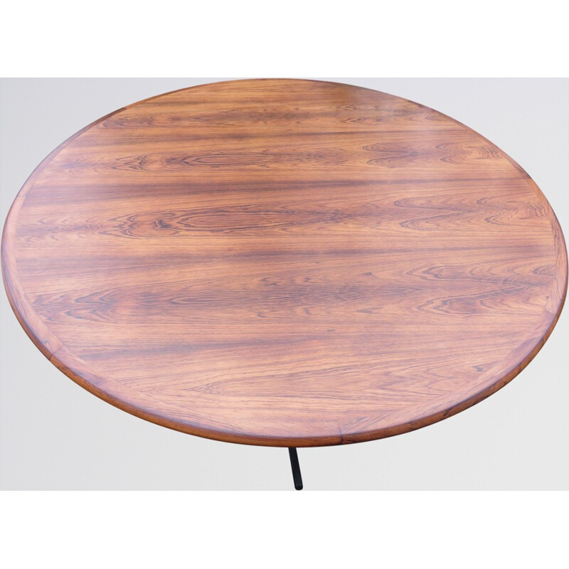 Round table in Rosewood, Manufacturer Bramin Mobel Fabric - 1970s