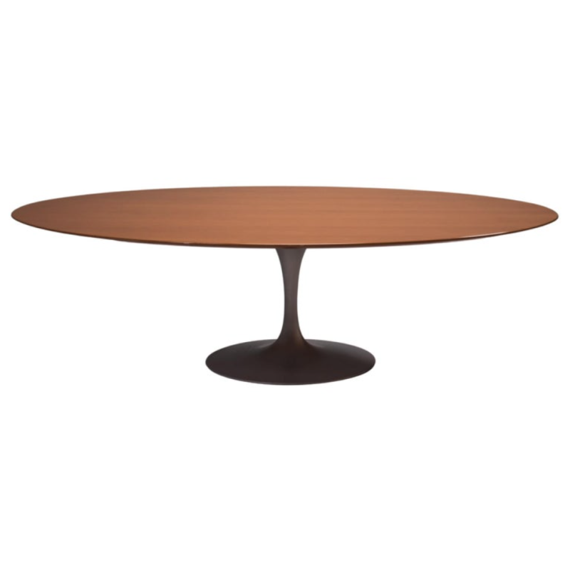 Mesa de jantar oval em madeira de carvalho Vintage da Eero Saarinen para Knoll