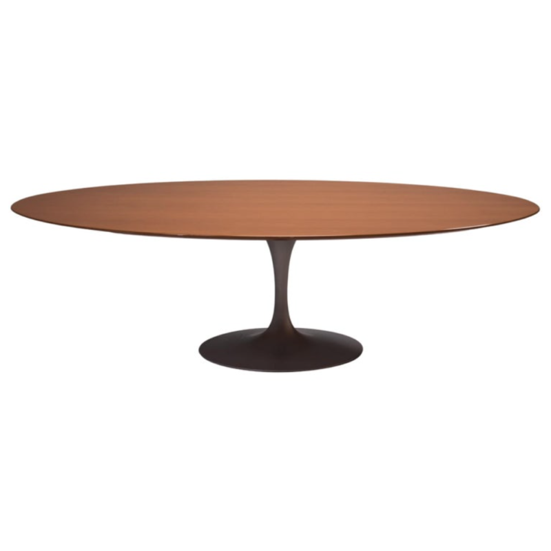 Table ovale vintage en bois de chêne par Eero Saarinen pour Knoll