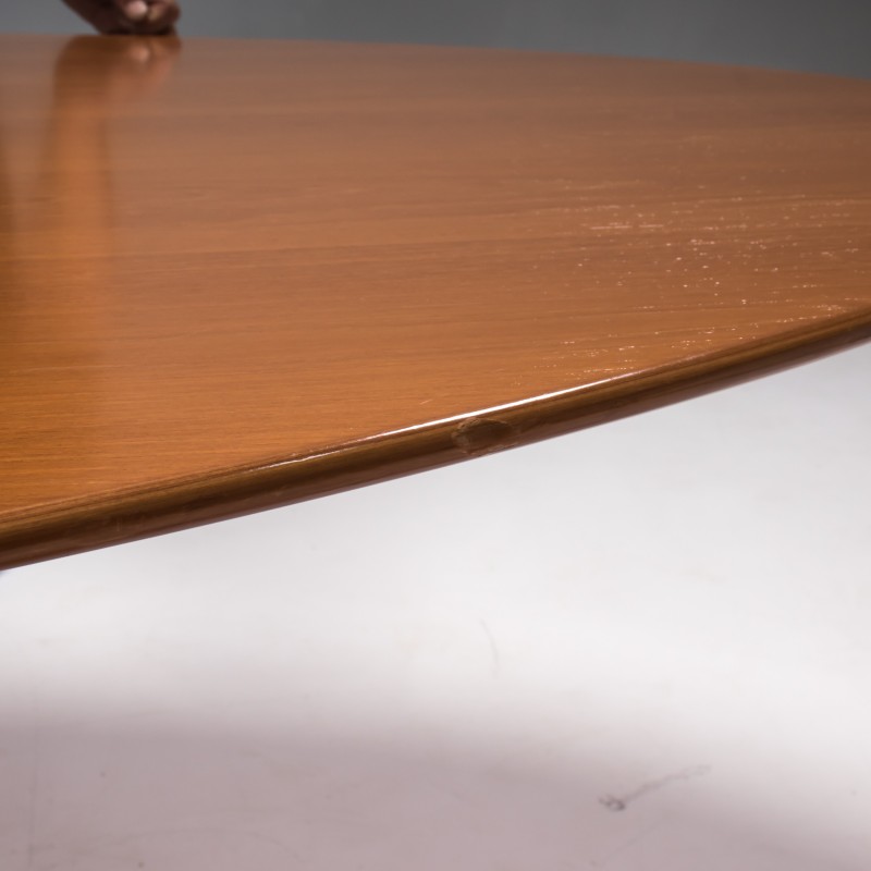 Mesa de comedor ovalada de madera de roble vintage de Eero Saarinen para Knoll