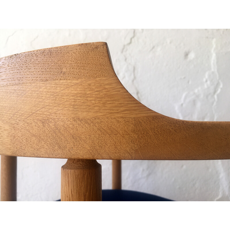 Vintage oakwood armchair by Jensen and Valeur, Denmark 1970