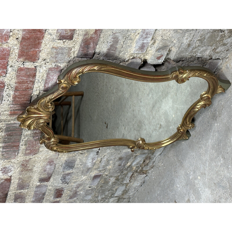 Vintage mirror in gilded wood, 1960