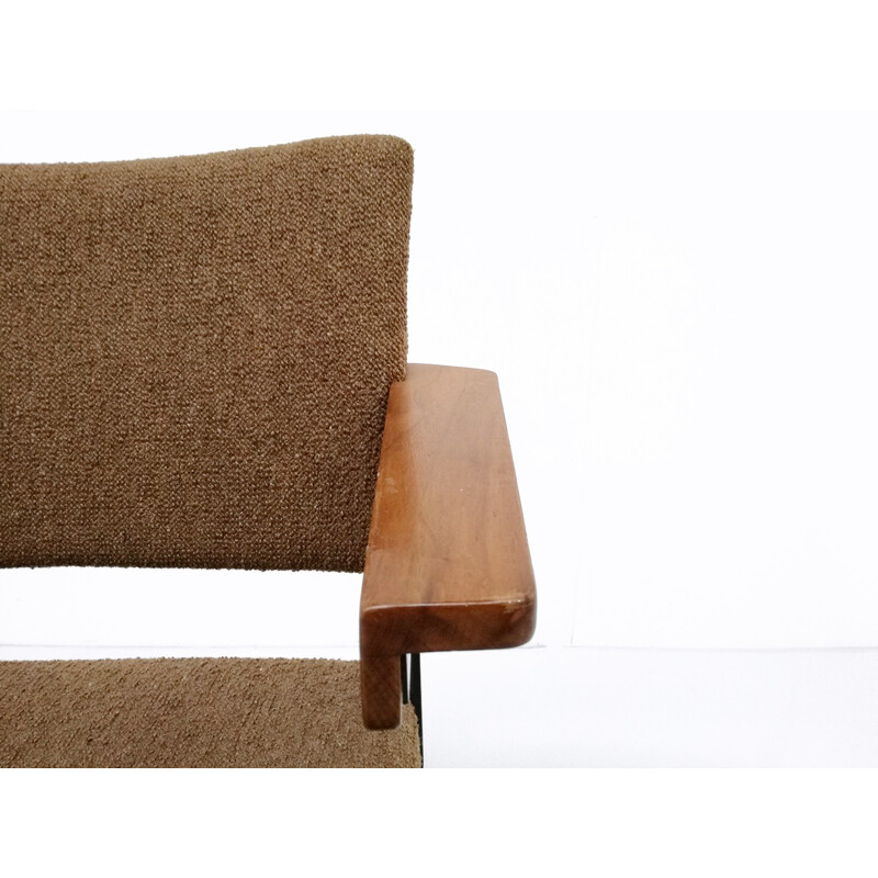 Desk armchair in fabric and steel by André Cordemeijer for Gispen - 1960s
