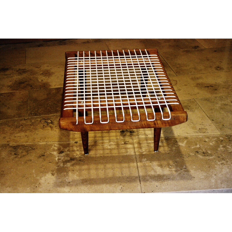 Vintage coffee table in natural beechwood by Georges Adrien Tigien, 1950