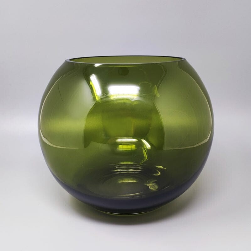 Grüne Vintage-Vase von Flavio Poli, Italien 1960er Jahre