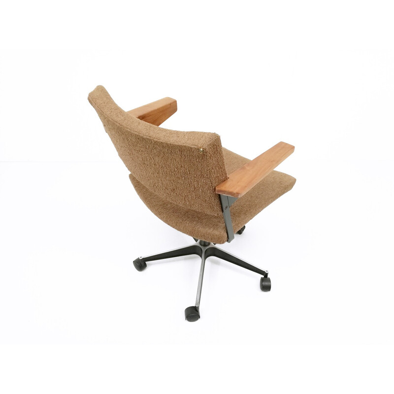 Desk armchair in fabric and steel by André Cordemeijer for Gispen - 1960s