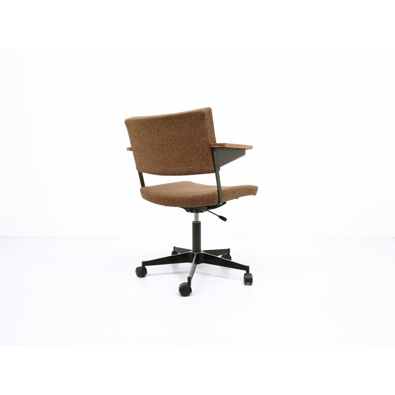 Desk armchair in fabric and steel by André Cordemeijer for Gispen - 1960s