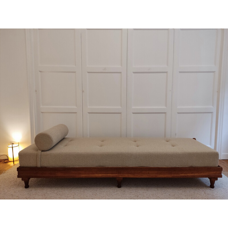 Vintage daybed by Guillerme and Chambron, 1950