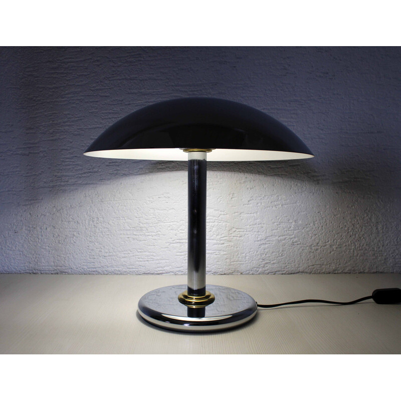 Vintage verchroomde metalen paddestoel lamp, 1970