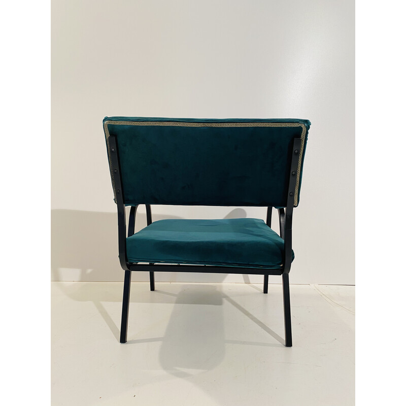 Pair of vintage green armchairs, Italy 1960s