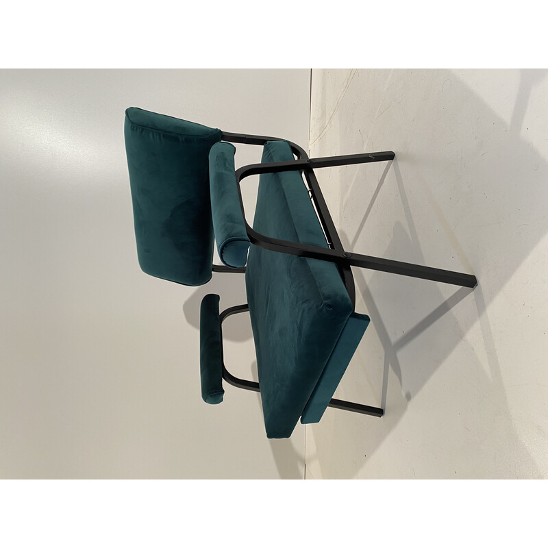 Pair of vintage green armchairs, Italy 1960s