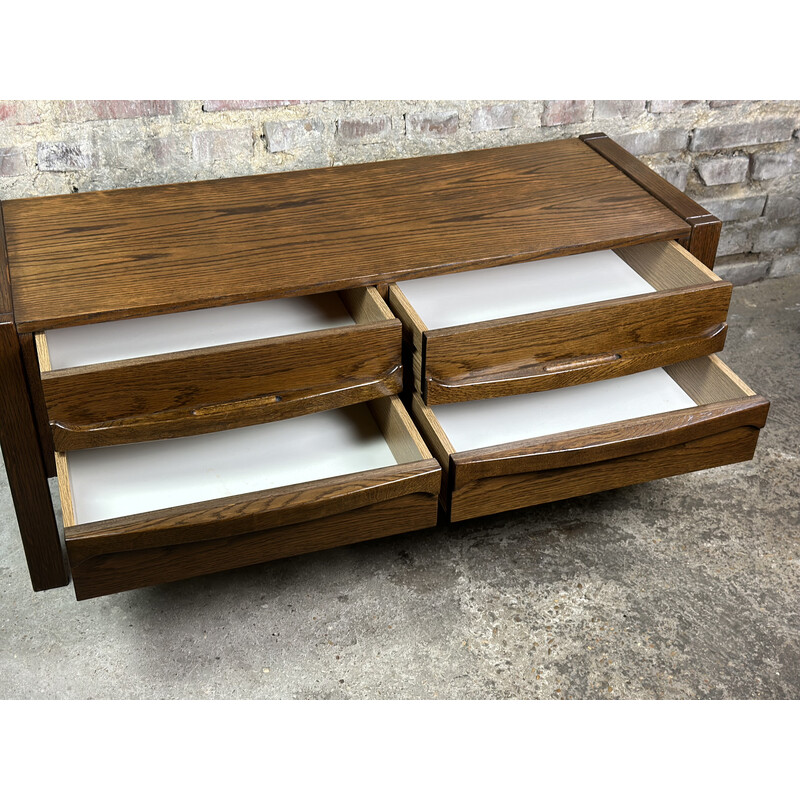 Vintage Danish low sideboard in rosewood veneer, 1960