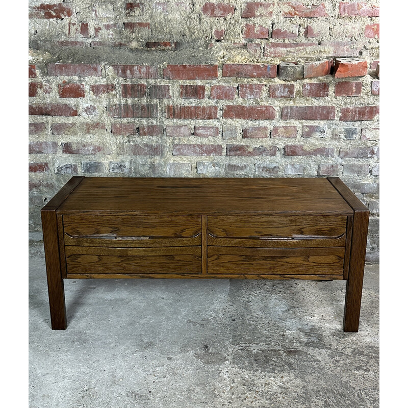 Vintage Danish low sideboard in rosewood veneer, 1960