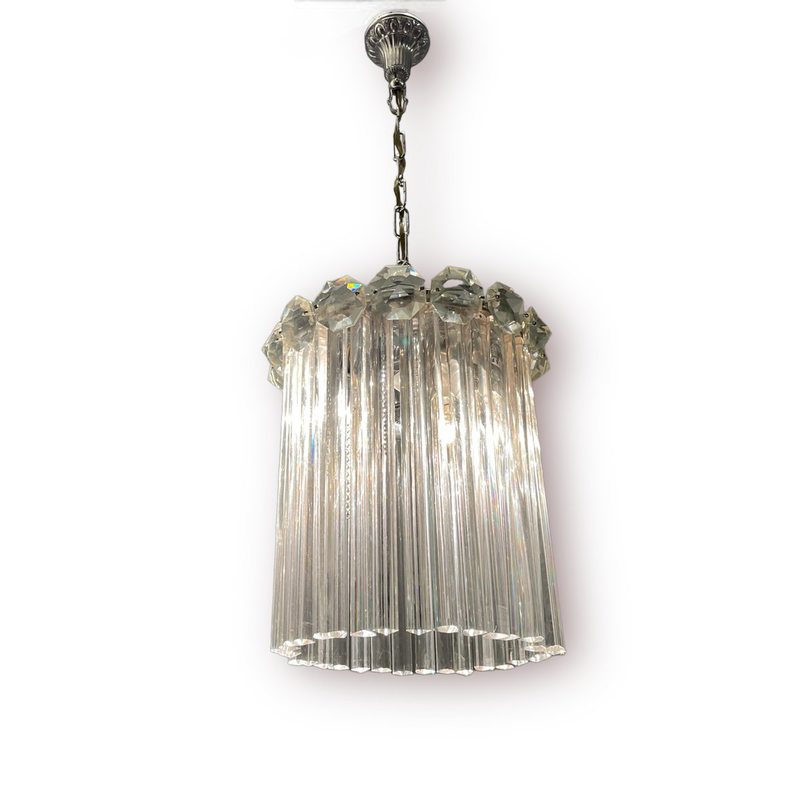 Vintage Italian Trilobi pendant lamp in Murano glass, 1960s