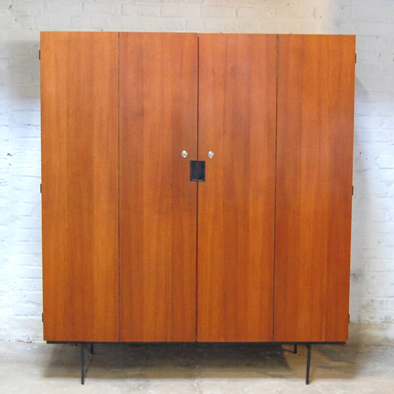 Vintage Ku14 teak, backelite and metal closet by Cees Braakman for Pastoe, 1958-1965s
