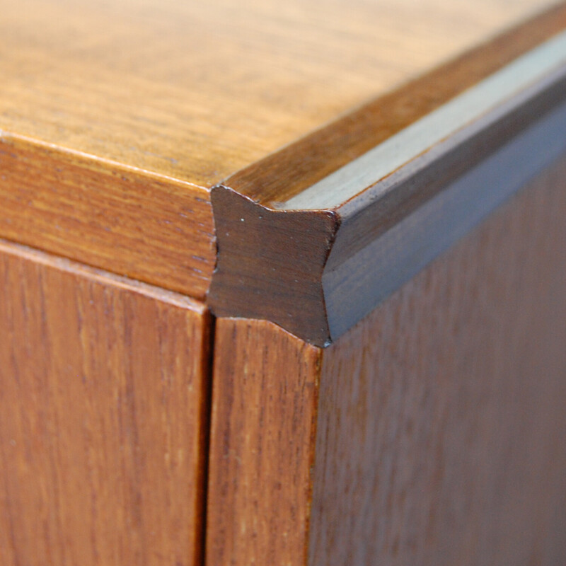 Vintage dressoir in metaal, teak en backelite van Cees Braakman voor Pastoe, 1960-1965