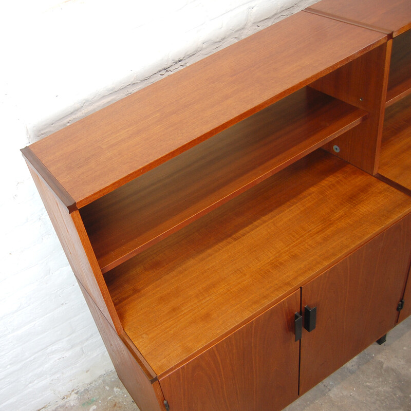 Vintage dressoir in metaal, teak en backelite van Cees Braakman voor Pastoe, 1960-1965