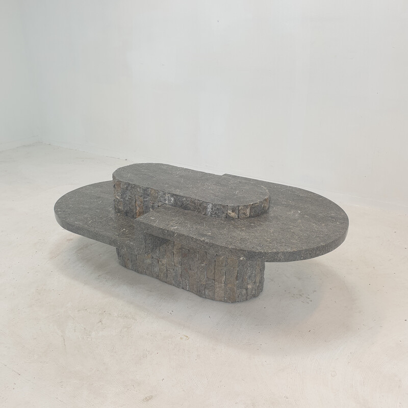 Vintage coffee table in stone by Magnussen Ponte, 1980s