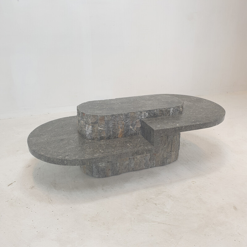 Tavolino vintage in pietra di Magnussen Ponte, anni '80