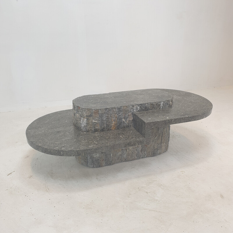 Vintage coffee table in stone by Magnussen Ponte, 1980s