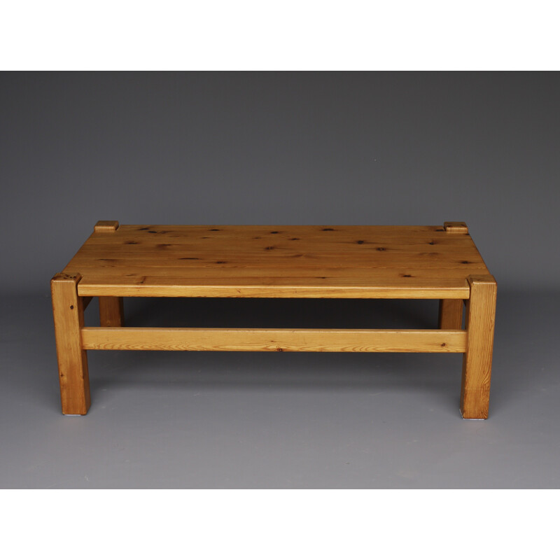 Vintage solid pine Scandinavian coffee table