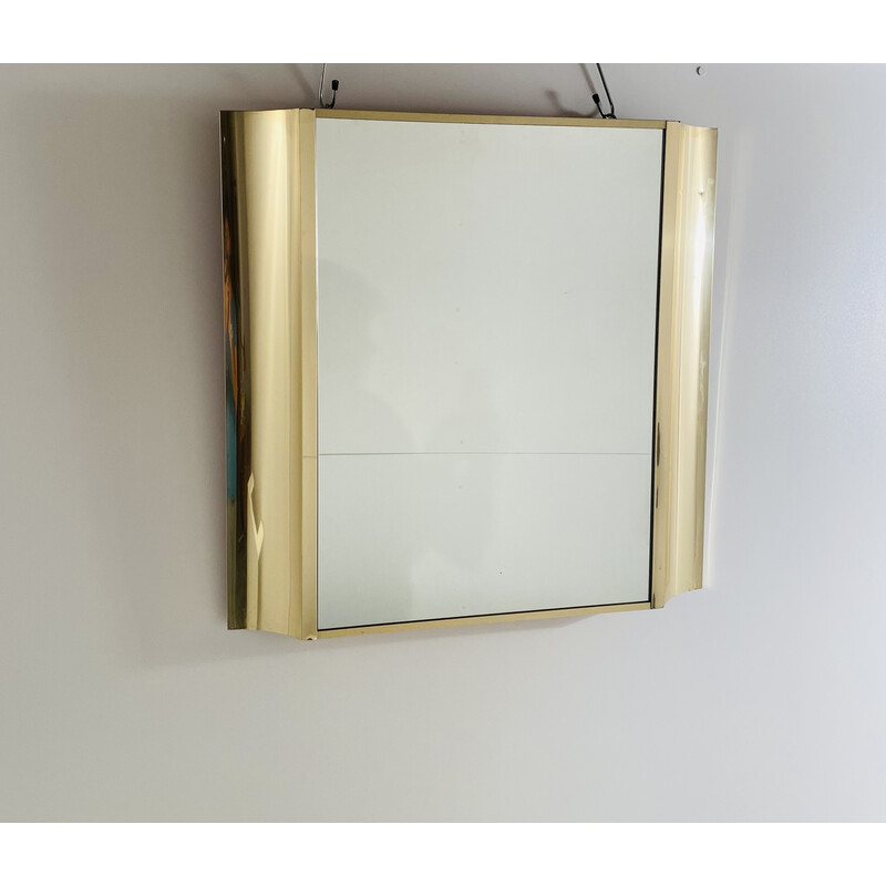 Vintage goldenrod wall mirror, Italy 1970s