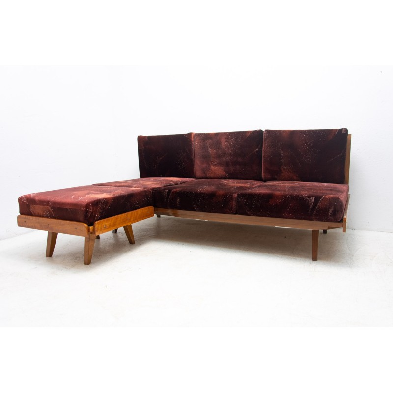 Mid century corner folding sofa by František Jirák for Tatra nábytok, Czechoslovakia 1970s