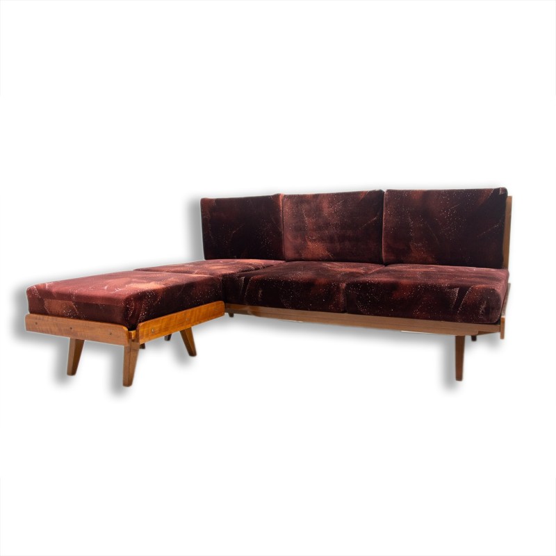 Mid century corner folding sofa by František Jirák for Tatra nábytok, Czechoslovakia 1970s