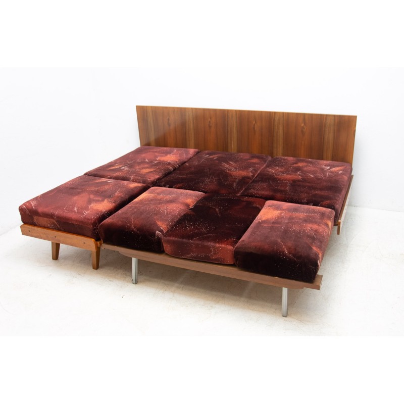 Klappbares Ecksofa aus der Mitte des Jahrhunderts von František Jirák für Tatra furniture, Tschechoslowakei 1970er Jahre