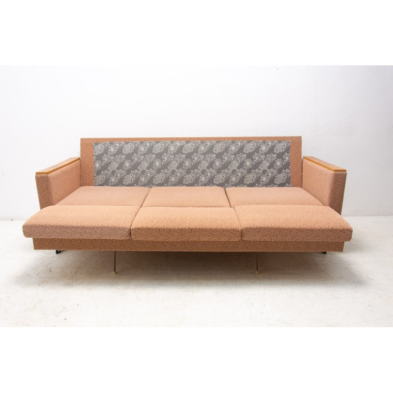 Mid century folding sofabed, Czechoslovakia 1970s