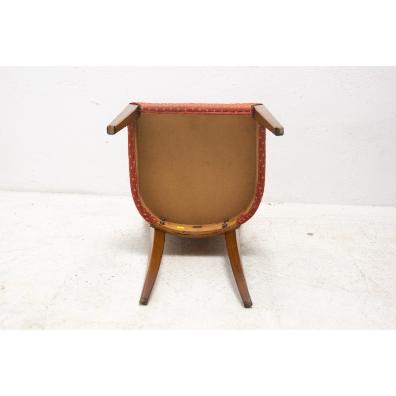 Juego de 4 sillas de comedor Art Decó H-214 de Jindrich Halabala para Úp Závody, años 50