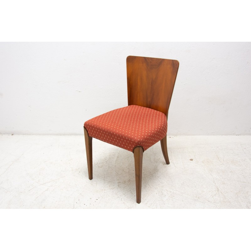 Set of 4 vintage Art Deco dining chairs H-214 by Jindrich Halabala for Úp Závody, 1950s