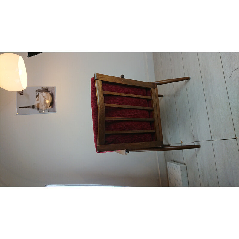 Vintage Boomerang fauteuil van M.Thonet, 1960